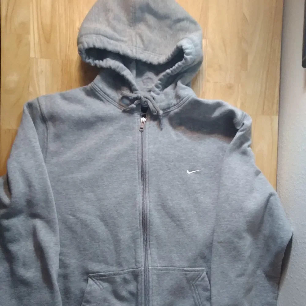 Vintage Nike Small Swoosh Logo Zipper Hoodie Sweatshirt